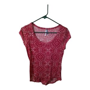 Wallflower Red Floral Women's Blouse